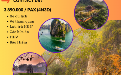 Tour Hà Nội Ninh Bình Tràng An Bái Đính Hạ Long Yên Tử 4 ngày 3 đêm