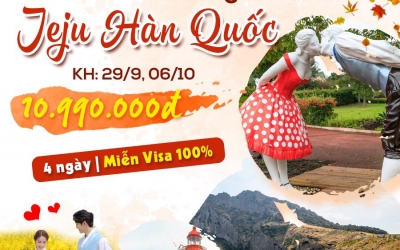 TOUR ĐÀ NẴNG JEJU HÀN QUỐC 4N3Đ KHÔNG CẦN VISA