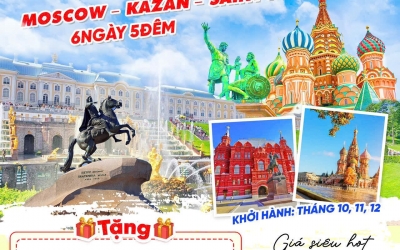 Tour du lịch Nga 6 ngày từ HCM 